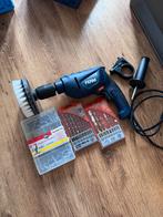 Ferm Boormachine met accessoires - Snelle Ophaling!, Gebruikt, Minder dan 400 watt, Klopboormechanisme, Ophalen
