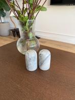 Marmeren zout en peperstel (set), Huis en Inrichting, Ophalen, Overige materialen, Overige typen, Zo goed als nieuw