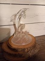 Een Cristal d’Arques dolfijnbeeldje van helder loodkristal., Overige kleuren, Ophalen of Verzenden, Minder dan 50 cm, Glas