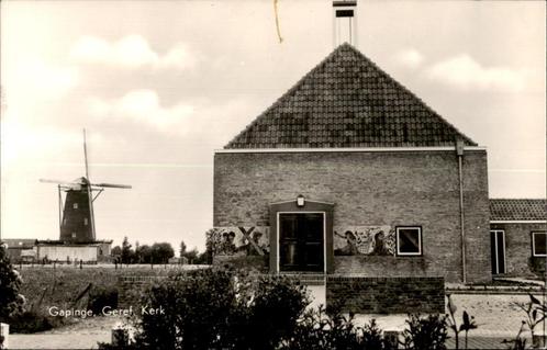 Gapinge Geref. Kerk met Molen, Verzamelen, Ansichtkaarten | Nederland, Ongelopen, Zeeland, 1940 tot 1960, Verzenden
