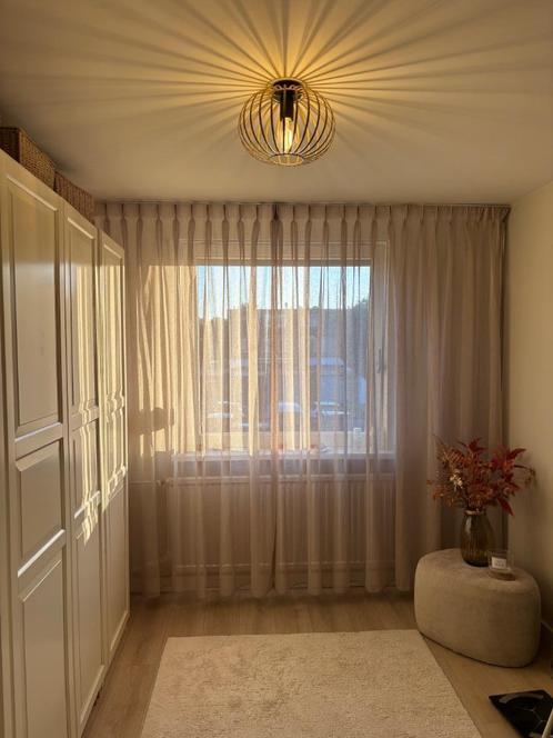Gordijn inbetween transparant, Huis en Inrichting, Stoffering | Gordijnen en Lamellen, Nieuw, 200 cm of meer, 200 cm of meer, Beige