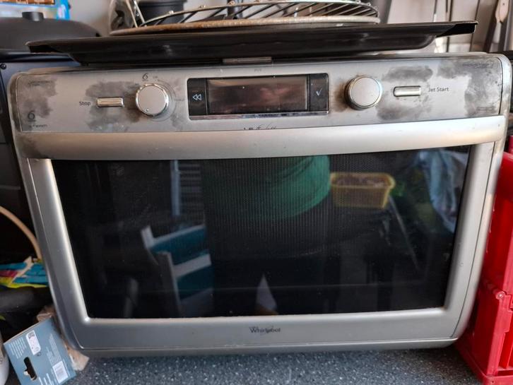 Whirlpool combi magnetron, Witgoed en Apparatuur, Ovens, Gebruikt, Oven, Minder dan 45 cm, 45 tot 60 cm, Ophalen