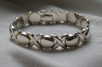 Zilveren XO schakel armband beschikbaar voor biedingen