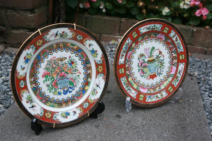 2x Chinese porseleinen wandborden, Antiek en Kunst, Antiek | Wandborden en Tegels, Ophalen of Verzenden