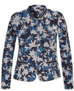 Rabe sportief klassiek stretchy jasje in blauw wit tinten 42, Rabe, Blauw, Maat 42/44 (L), Ophalen of Verzenden