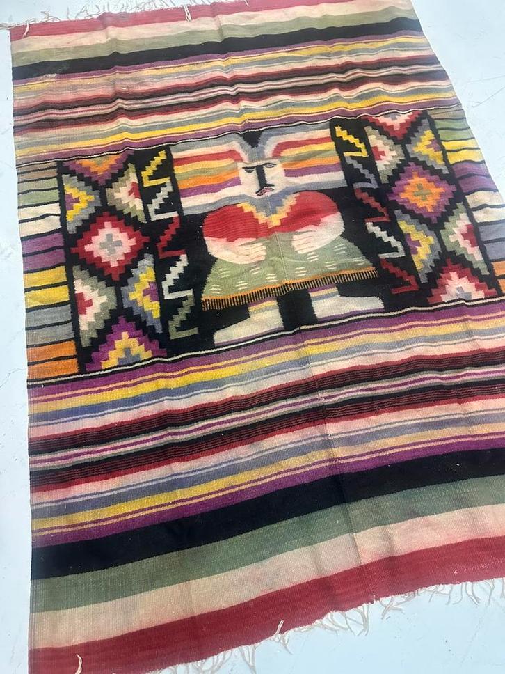 Authentiek vintage Marokkaans vloerkleed handgemaakt, Huis en Inrichting, Stoffering | Tapijten en Kleden, Zo goed als nieuw, 200 cm of meer