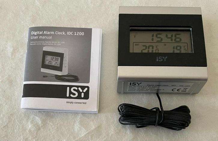 ISY Digital Alarm Clock, Huis en Inrichting, Woonaccessoires | Klokken, Zo goed als nieuw, Wandklok, Digitaal, Ophalen of Verzenden