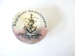 6 onderzetters metaal kurk Regiment Genie Troepen in blik, Ophalen of Verzenden, Landmacht, Nederland
