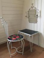 Brocante kaptafel bijzettafel setje, Ophalen, Gebruikt, 50 tot 100 cm, Minder dan 100 cm