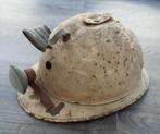 Antieke Stalen Mijnhelm Mijnwerker Helm Grot Mijn Mijnbouw, Ophalen of Verzenden