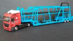 Mercedes Benz Actros Eurostar car transport 1:43 Newray Pol, Hobby en Vrije tijd, Modelauto's | 1:43, Verzenden, Zo goed als nieuw