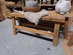 Houten bankje landelijk stoer, Huis en Inrichting, Krukjes, Ophalen of Verzenden, Nieuw, Hout