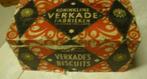 Antiek / Oud Verkade blik met papieren wikkel, Verzamelen, Blikken, Ophalen of Verzenden, Gebruikt, Koek(jes), Verkade