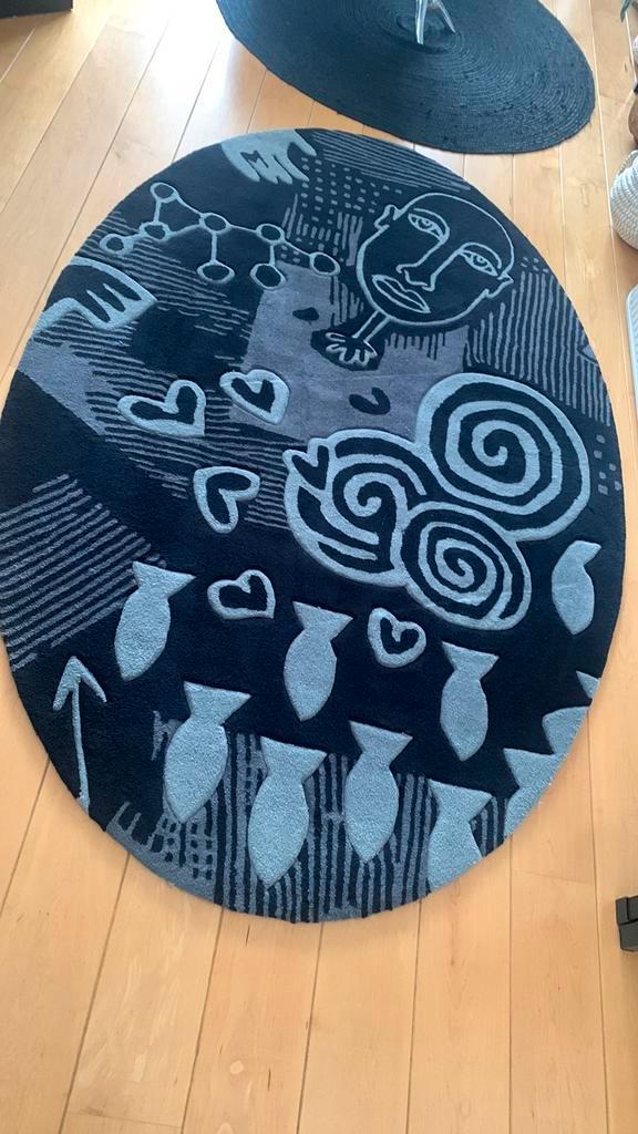 LEOLUX VLOERKLEED  NIEUW, Huis en Inrichting, Stoffering | Tapijten en Kleden, Nieuw, 150 tot 200 cm, 200 cm of meer, Ovaal, Zwart