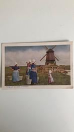 Terug van weide.Vrouwen met juk emmers,kind,molen.Volendam, Ophalen of Verzenden, Voor 1920, Ongelopen, Klederdracht