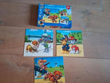 Paw patrol puzzle 3x49 beschikbaar voor biedingen