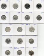 WILHELMINA SET 1/2 GULDENS KOMPLEET 17 STUKS ZIE BESCHRIJ, ½ gulden, Setje, Zilver, Ophalen of Verzenden