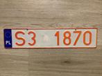 Vintage tijdelijke Poolse kenteken- nummer- platen borden, Ophalen of Verzenden, Gebruikt, Auto's