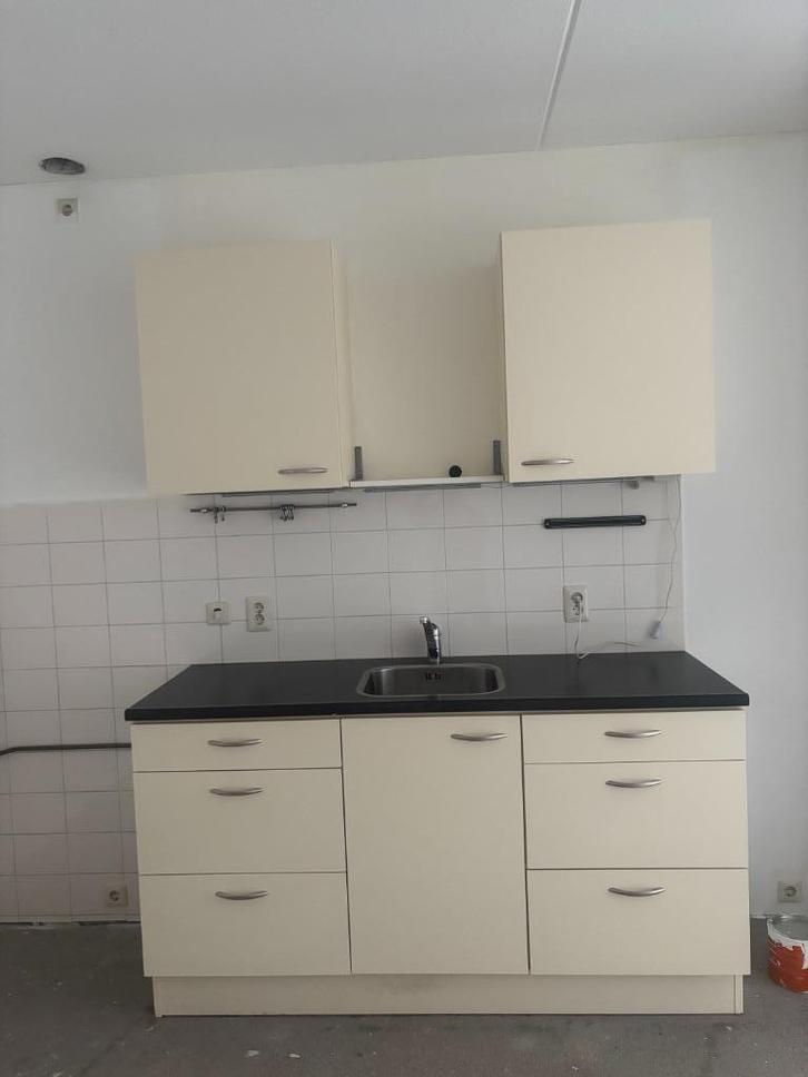 keuken, Huis en Inrichting, Keuken | Complete keukens, Gebruikt, Enkelwandige keuken, Crème, Composiet, Ophalen