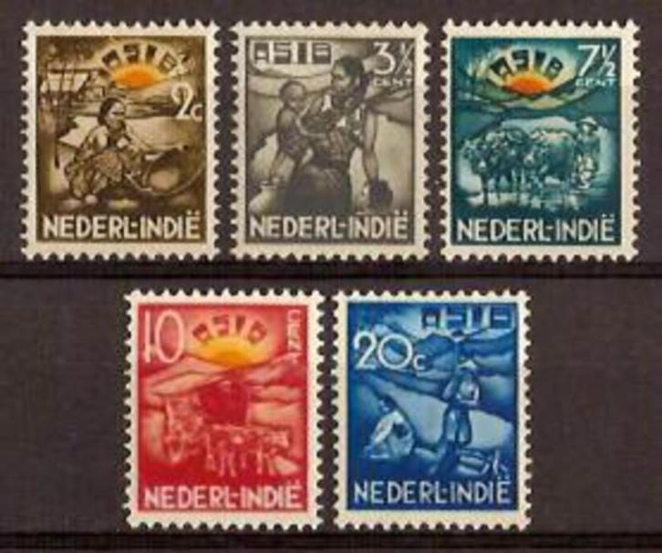 Ned-Indie NVPH nr 230/4 postfris ASIB 1937, Postzegels en Munten, Postzegels | Nederlands-Indië en Nieuw-Guinea, Postfris, Nederlands-Indië
