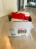 Rood-wit gestreepte hangmat, Tuin en Terras, Hangmatten, Binnen, Opvouwbaar, Ophalen of Verzenden, Zo goed als nieuw