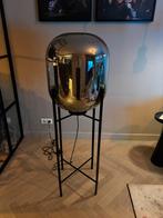 Smoke spiegelglas zwart glazen bol vloerlamp gerookt glas, Huis en Inrichting, Ophalen, Zo goed als nieuw, Glas, 100 tot 150 cm