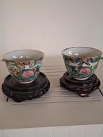 2 Oude Chinese Cantonese Theekommetjes, Ophalen of Verzenden