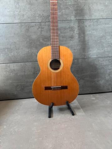 Akoestische gitaar + tas + houder beschikbaar voor biedingen