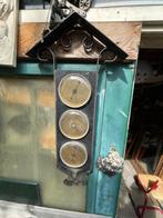 Vintage Metalen Weerstation, Audio, Tv en Foto, Weerstations en Barometers, Ophalen, Gebruikt, Weerstation