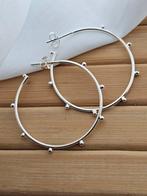 Sterling zilveren hoepel oorbellen met bolletjes, Sieraden, Tassen en Uiterlijk, Oorbellen, Hangers, Nieuw, Ophalen of Verzenden