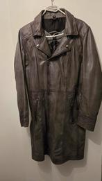 Grijze  dames Italiaanse leren jas - 1x gedragen, Ophalen of Verzenden, Zo goed als nieuw