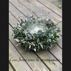 Landelijk/sober groendecoratie incl windlicht, Ophalen of Verzenden, Nieuw