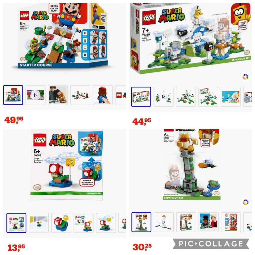 Nieuw! Lego Super Mario-Starter, Lakitu, Sumo Bro & Meer!, Ophalen, Zo goed als nieuw, Complete set, Lego
