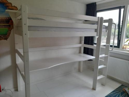 Stevige hoogslaper met handig bureau in goede staat, Kinderen en Baby's, Kinderkamer | Bedden, Gebruikt, 180 cm of meer, 85 tot 100 cm