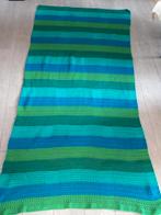 Gehaakte deken handgemaakt blauw en groen, Huis en Inrichting, Ophalen of Verzenden, Nieuw