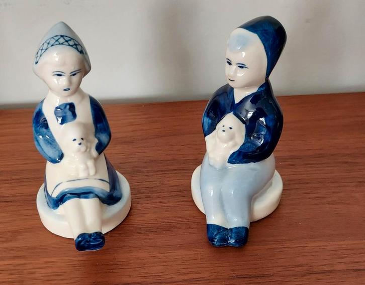 Delfts Blauw Beeldjes - Handgeschilderd, Antiek en Kunst, Antiek | Keramiek en Aardewerk, Ophalen of Verzenden