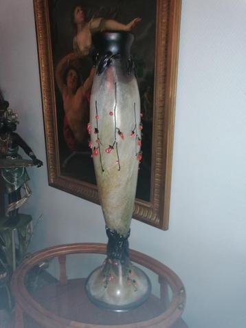 monumentale art nouveau vaas glas 90 cm beschikbaar voor biedingen