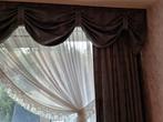 Prachtige groene overgordijnen met Valletje 320 b x 234 hoog, 200 cm of meer, Ophalen of Verzenden, Zo goed als nieuw, 200 cm of meer