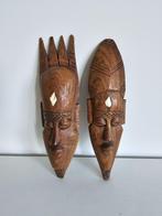 2 LEUKE HOUTEN MASKERS, Antiek en Kunst, Ophalen of Verzenden