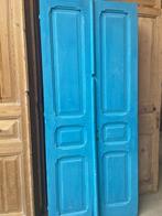 Set paneeldeuren blauw, 215 cm of meer, 80 tot 100 cm, Gebruikt, Ophalen of Verzenden