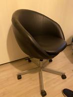 2 Ikea SKRUVSTA Kuipstoeltjes met Wieltjes, Ophalen, Gebruikt, Zwart, Bureaustoel