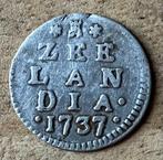 Dubbele Wapenstuiver Zeeland 1737, Postzegels en Munten, Munten | Nederland, Ophalen, Vóór koninkrijk, Zilver, Overige waardes