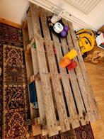 Pallet Tafel op Wieltjes, Huis en Inrichting, Tafels | Salontafels, Ophalen, Gebruikt, 100 tot 150 cm, 50 tot 100 cm