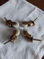 Zwenkwielen met porseleinen wiel - set van 4 stuks, Doe-het-zelf en Verbouw, Zwenkwielen, Ophalen of Verzenden, Nieuw