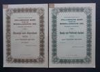 Hollandsche Bank voor de Middelandsche Zee - 1919  2x, Postzegels en Munten, Aandelen en Waardepapieren, Verzenden, Voor 1920