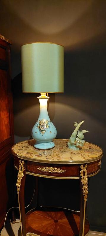 Antieke Opaline lamp