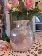 Vintage siervaas met ingesloten goudvlokken rose, Antiek en Kunst, Antiek | Glas en Kristal, Ophalen of Verzenden