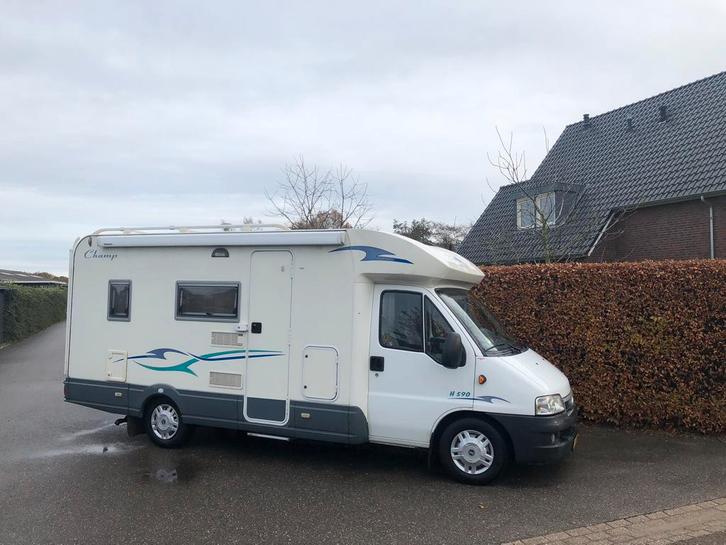 Nette Cristall H590 2.8JTD Airco Solar vastbed + dinette, Caravans en Kamperen, Campers, Particulier, tot en met 4, Half-integraal