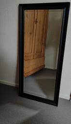 Oud grenen spiegel (mat zwart) / brocante spiegel, Ophalen