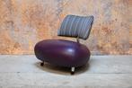 ZGANieuw paarse leren Leolux Pallone design fauteuil, Metaal, Leolux, Leolux, Design